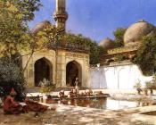 Figures in the Courtyard of a Mosque - 埃德温·罗德·威克斯